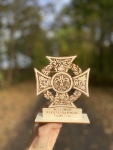 Statuetka Krzyż Harcerski Dziękujemy za wsparcie 