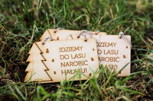 Tabliczka mała IDZIEMY DO LASU 