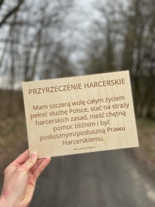 Przyrzeczenie harcerskie - A4 wersja na straży harcerskich zasad 