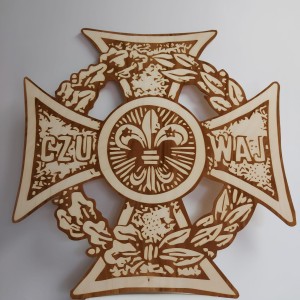 Krzyż harcerski 70 x70 drewniany