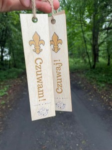 Drewniana zakładka do książki Czuwaj-Czuwam dwustronna 