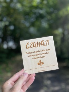 Drewniana kartka Czuwaj! Grawer 