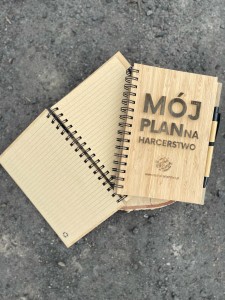 Notatnik A5 bambusowy z długopisem 