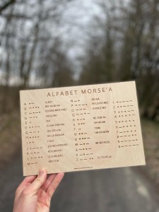 Alfabet Morse'a - tabliczka A4
