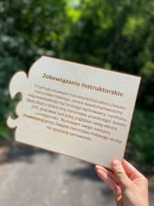 Zobowiązanie  Instruktorskie - tabliczka A4 