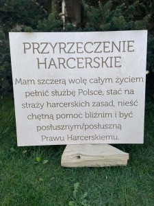 Przeczenie harcerskie 70x60 cm wersja "stać na straży"