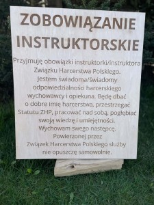 Zobowiązanie  Instruktorskie 60x70 cm 