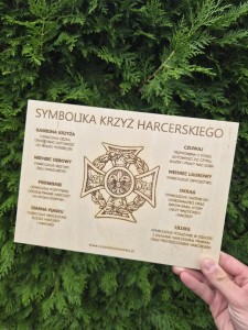 Symbolika krzyża harcerskiego - tabliczka A4